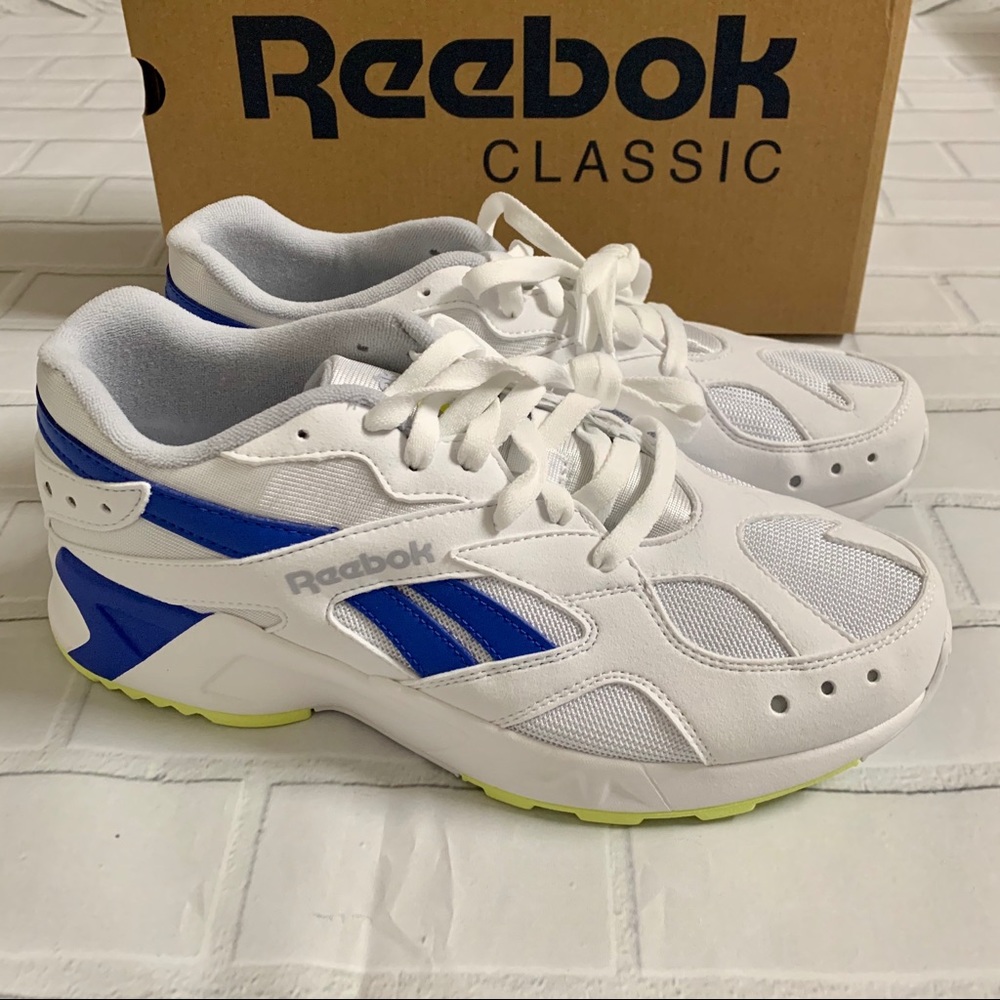 New Men’s Reebok Aztrek US 9.5 White Grey Lime